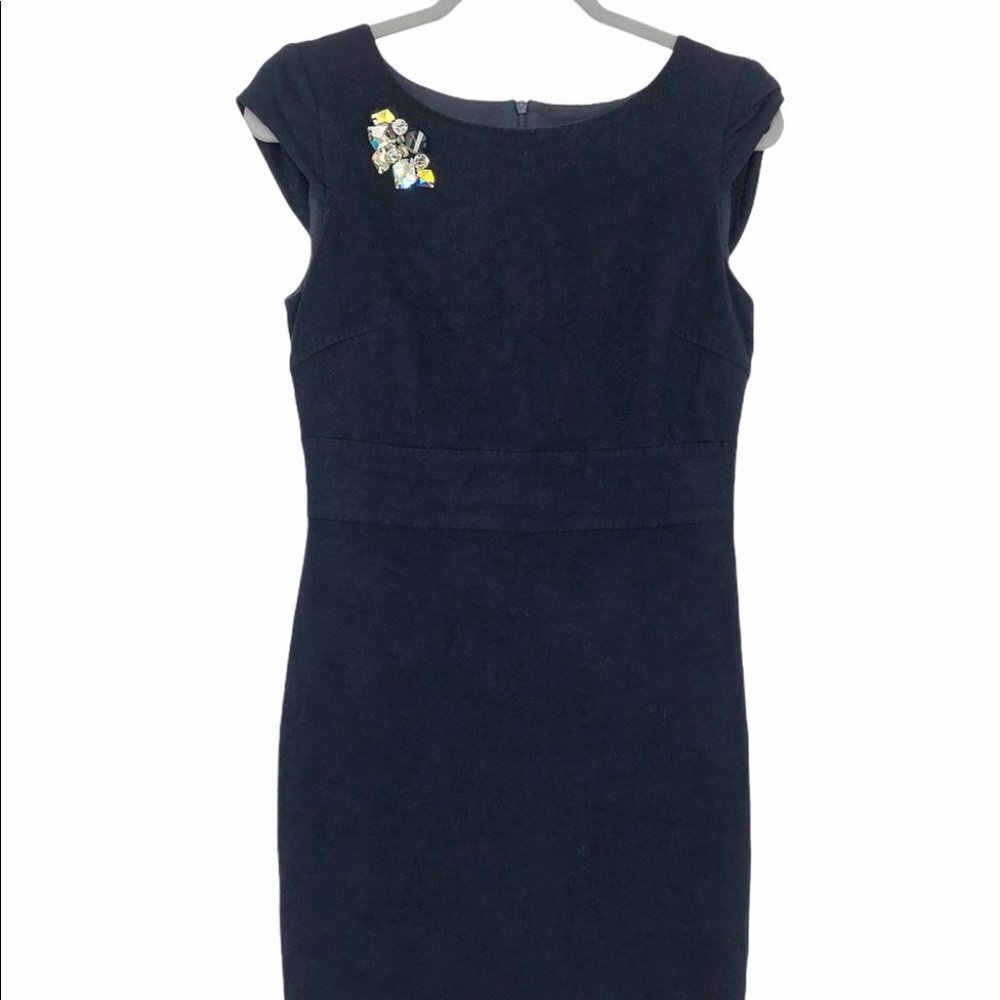 Blumarine Black Velvet silhouette  dress broach